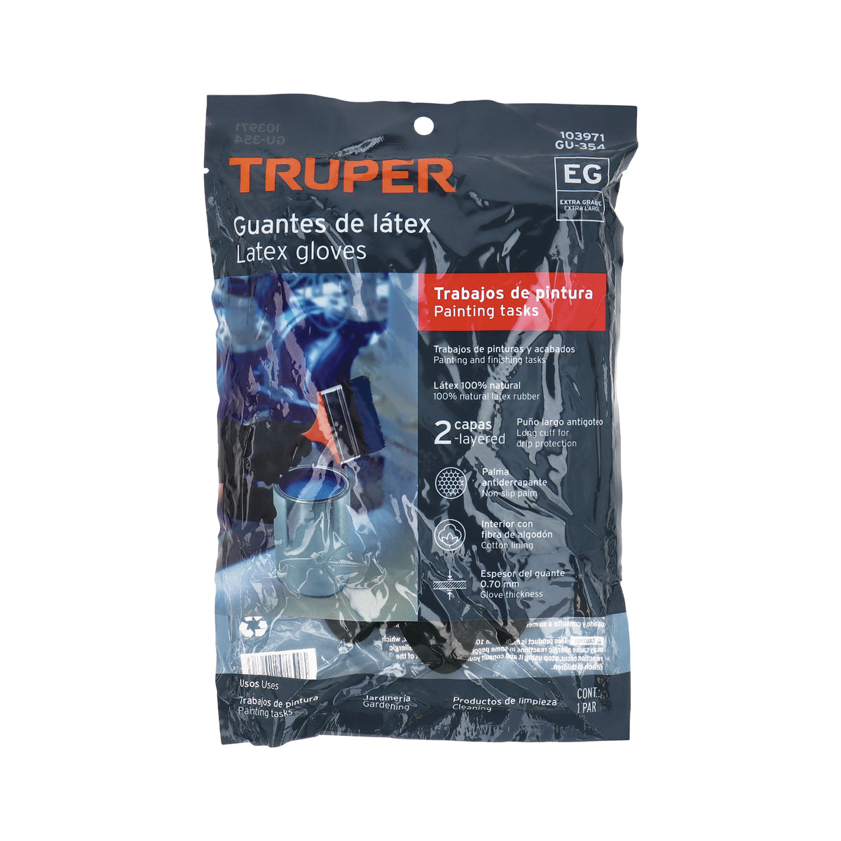 Guantes de látex para pintor, EG · vista 4