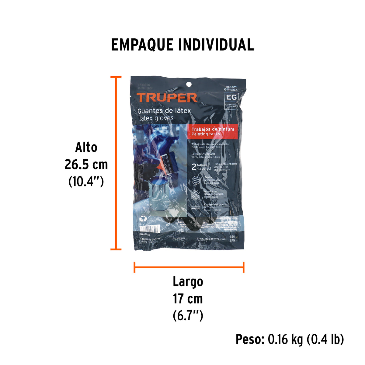 Guantes de látex para pintor, EG · vista 7