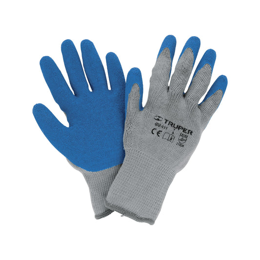 Guantes de poliéster recubiertos de látex chico