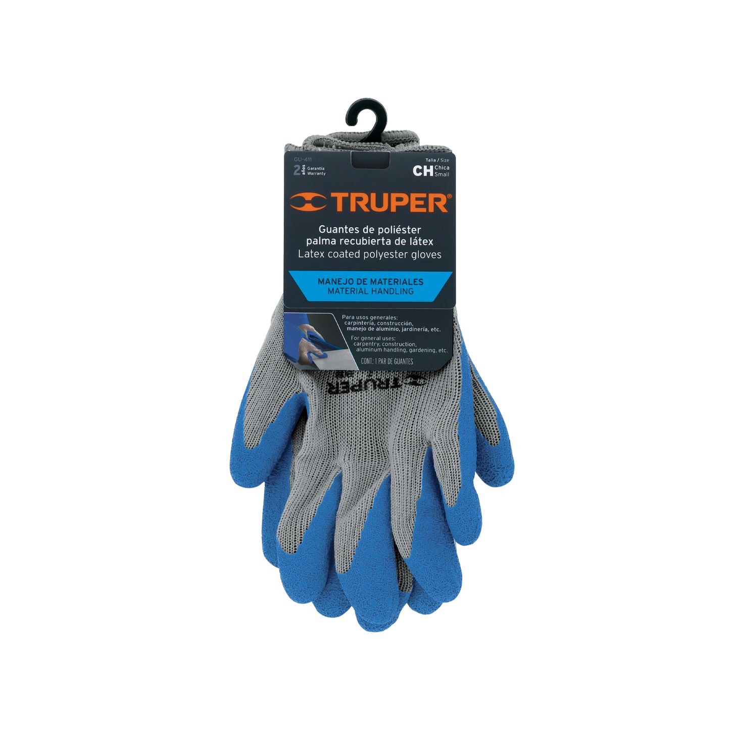 Guantes de poliéster recubiertos de látex chico
