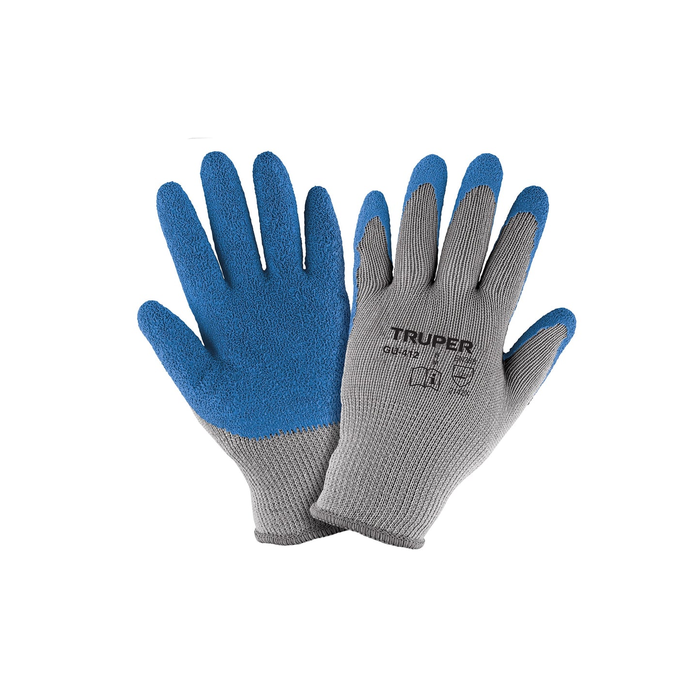 Guantes de poliéster recubiertos de látex mediano