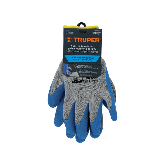 Guantes de poliéster recubiertos de látex grande