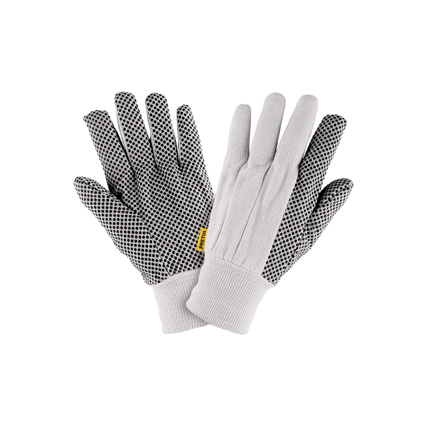 Guantes de algodón con puntos PVC en palma unitalla