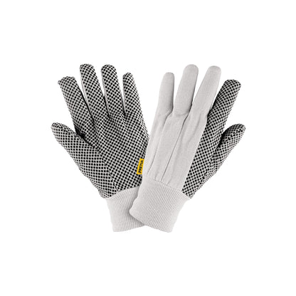 Guantes de algodón con puntos PVC en palma unitalla