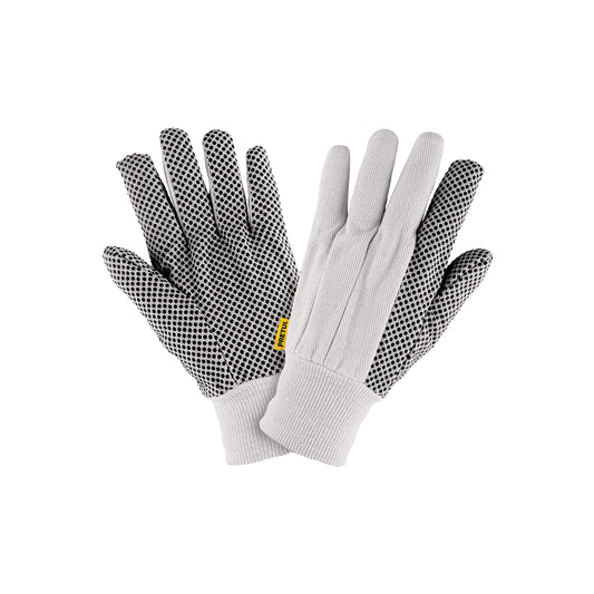 Guantes de algodón con puntos PVC en palma unitalla