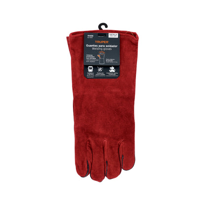 Guantes para soldador, rojos · vista 4