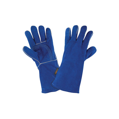 Guantes para soldador reforzados azules