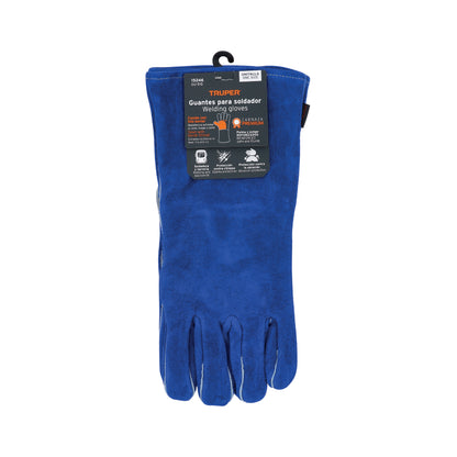 Guantes para soldador reforzados azules