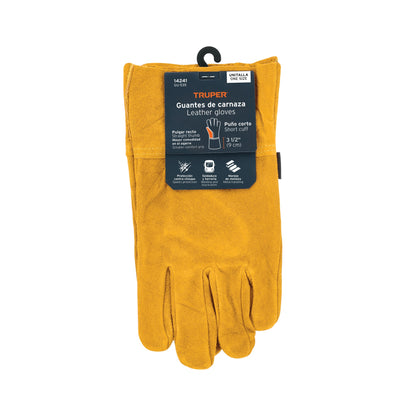 Guantes de carnaza cortos unitalla TRUPER (GU-535)