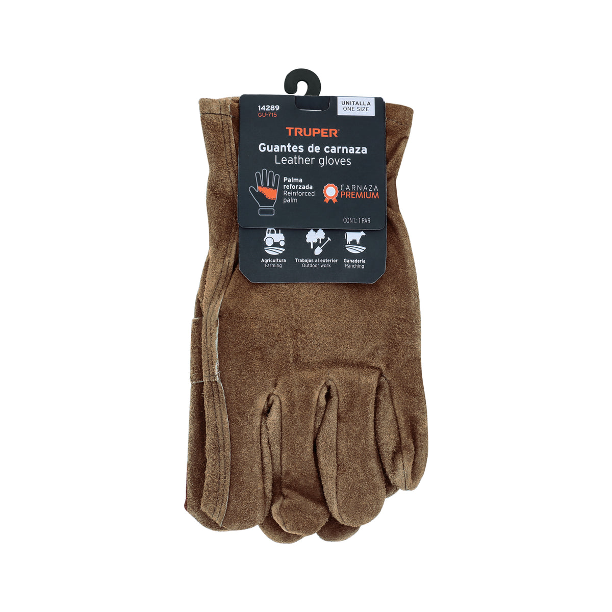 Guantes de carnaza para electricista TRUPER (GU-715)