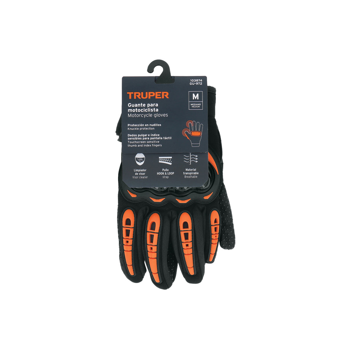 Guante con protección para motociclista, M · vista 2