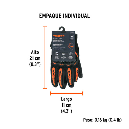 Guante con protección para motociclista, M · vista 5