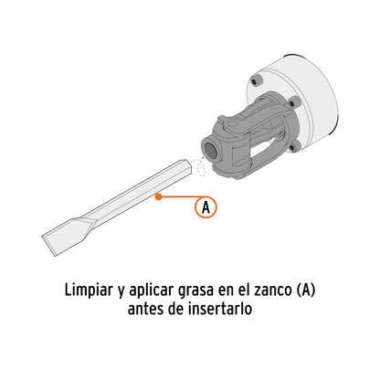 Cincel plano zanco hexagonal de 1-3/8 pulg 20 pulg - SKU 101231