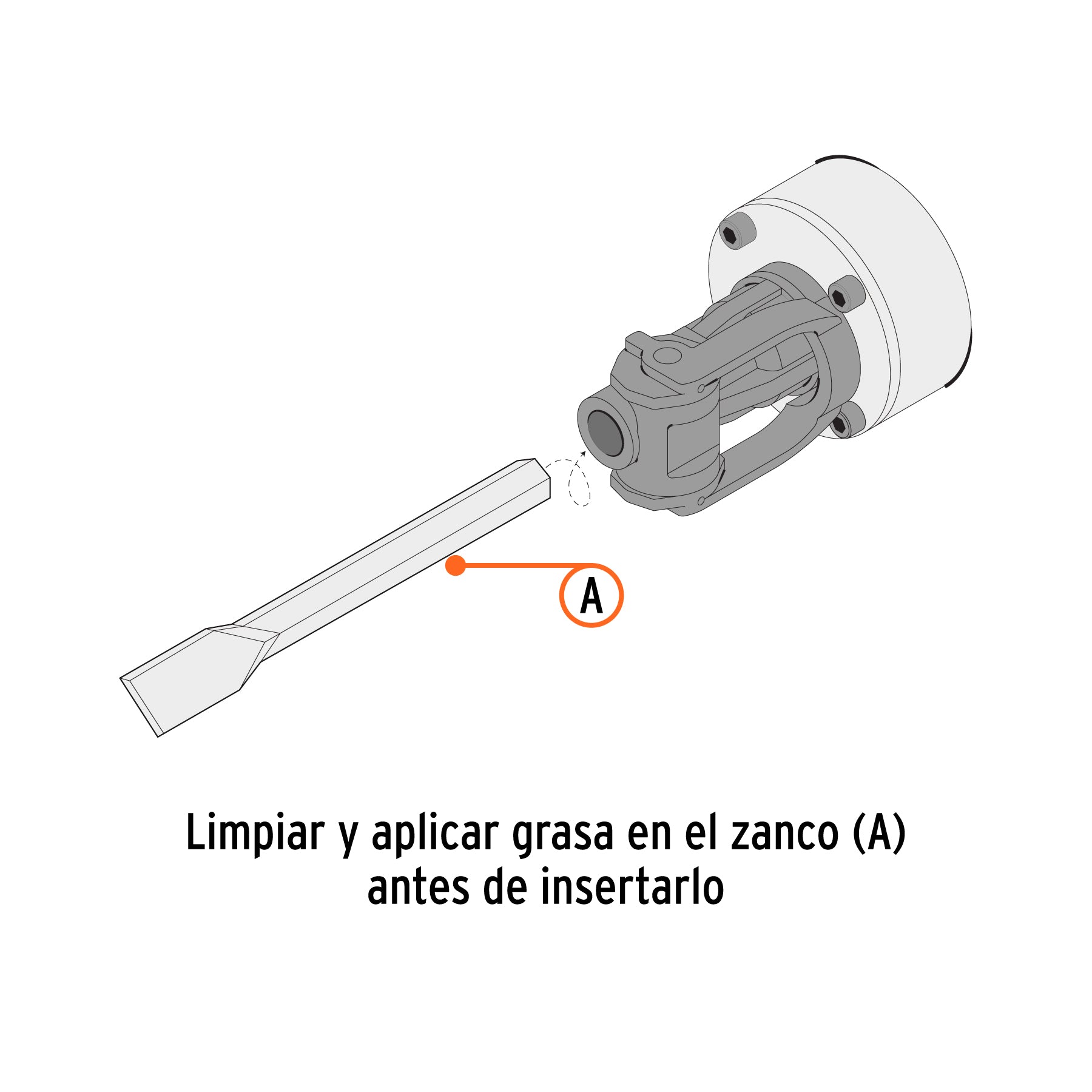 Cincel pala zanco hexagonal de 3 pulg 16 pulg - SKU 101232
