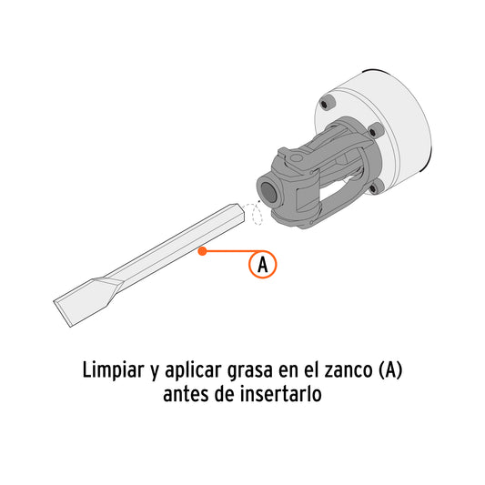 Cincel pala zanco hexagonal de 3 pulg 16 pulg - SKU 101232