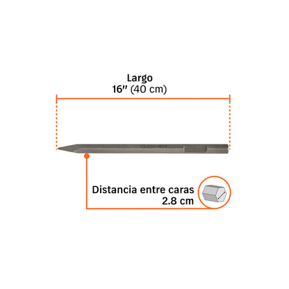 Cincel de punta zanco hexagonal de 20 pulg - SKU 101230
