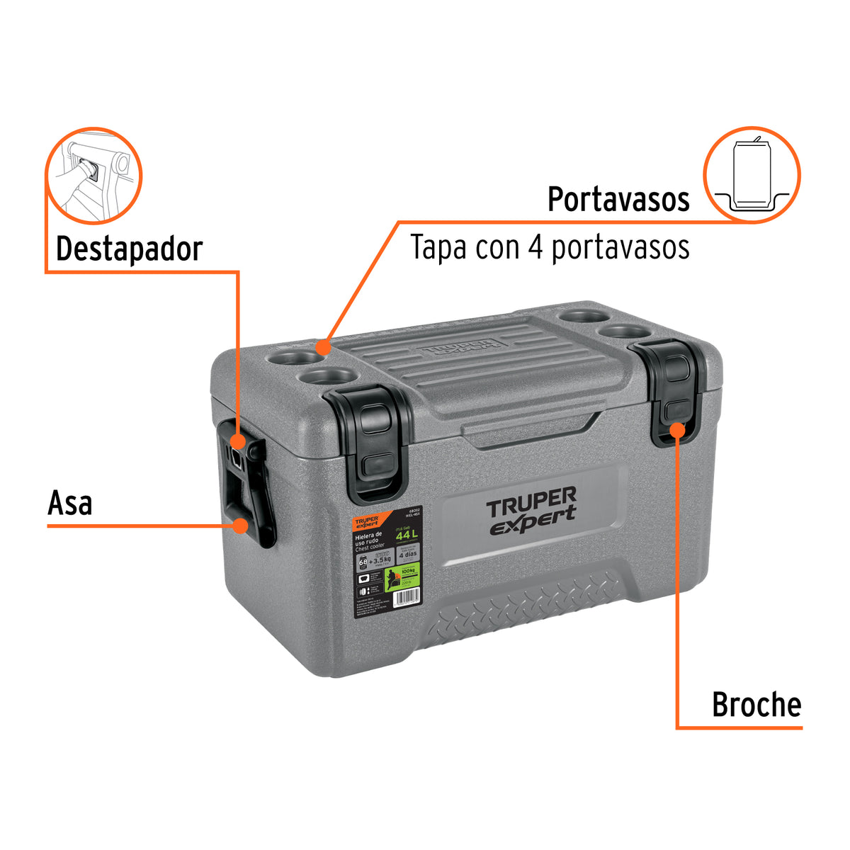 Hielera de 44 L · vista 2
