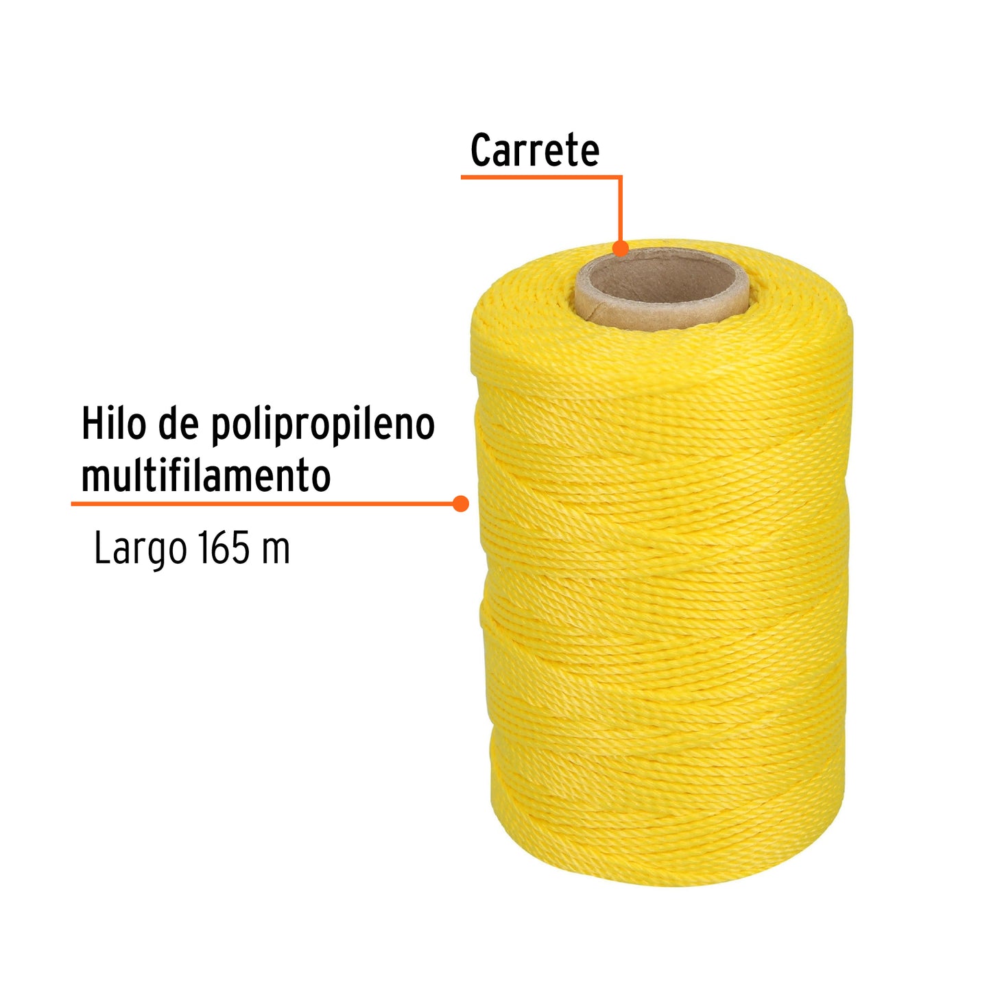 Hilo para albañil amarillo 165 m