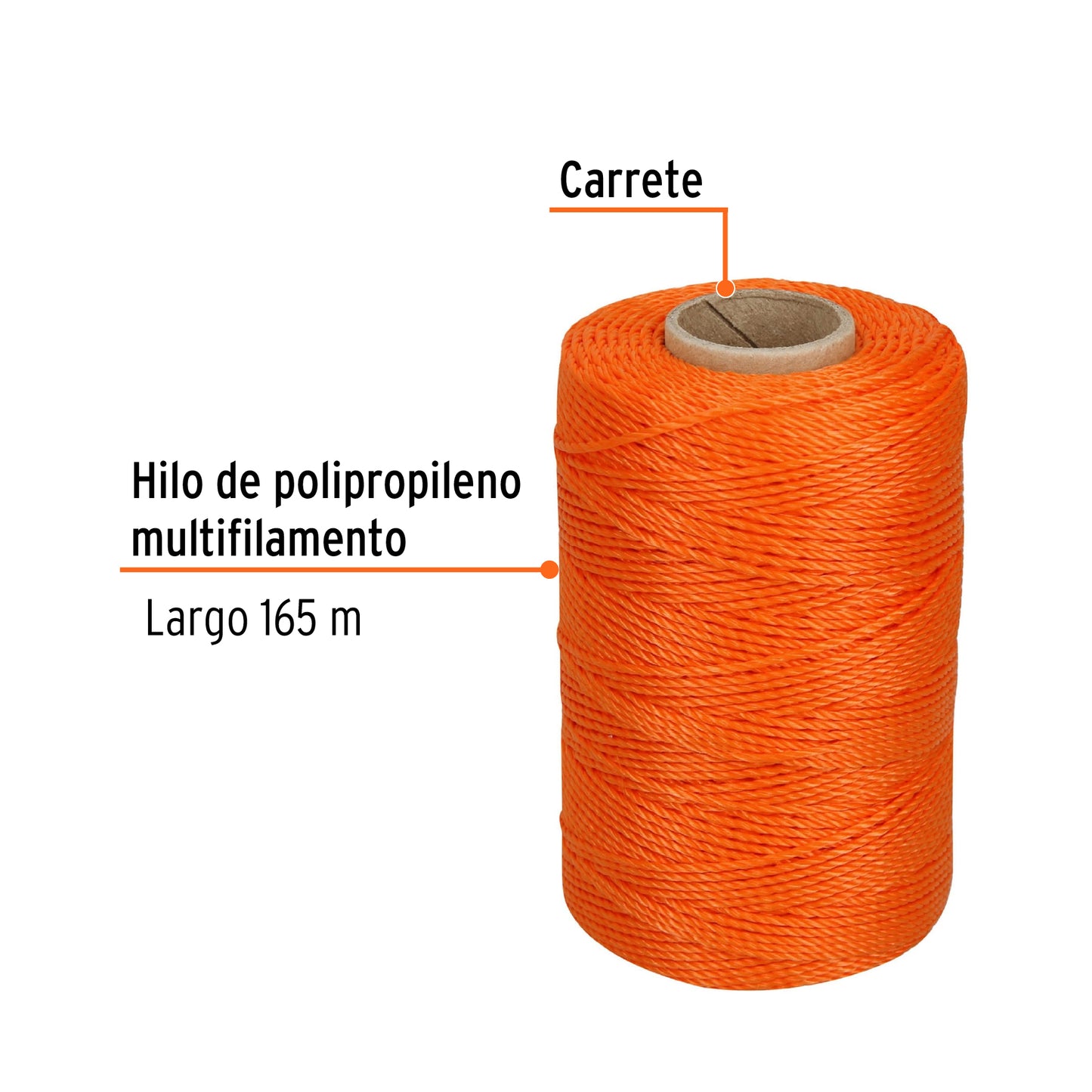 Hilo para albañil naranja 165 m