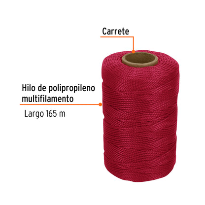Hilo para albañil rojo 165 m
