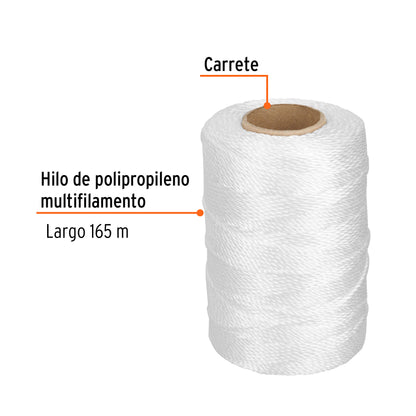 Carrete hilo albañil blanco 165 m