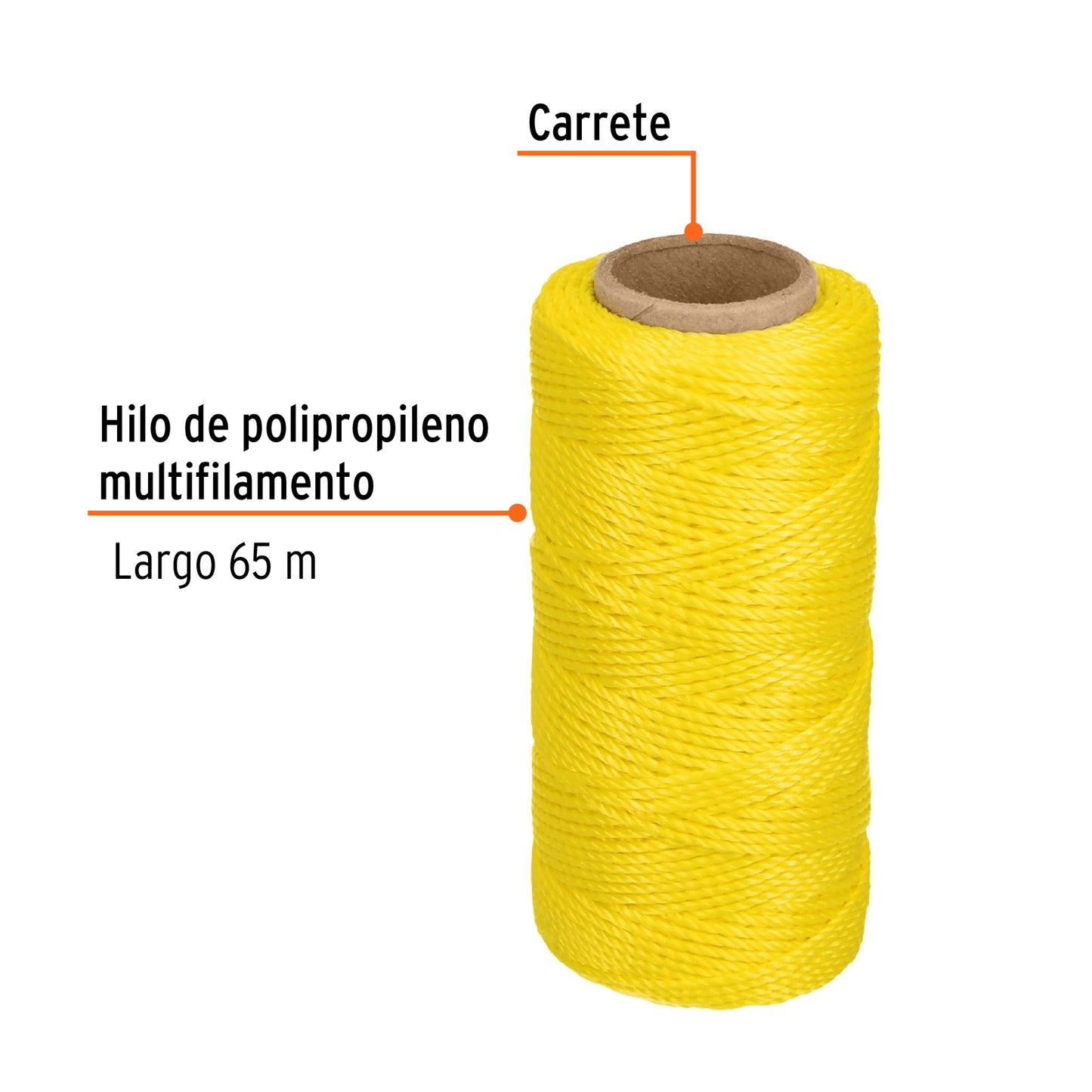 Hilo para albañil amarillo 65 m