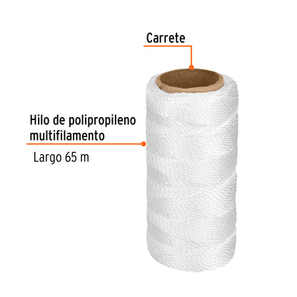 Hilo para albañil blanco 65 m