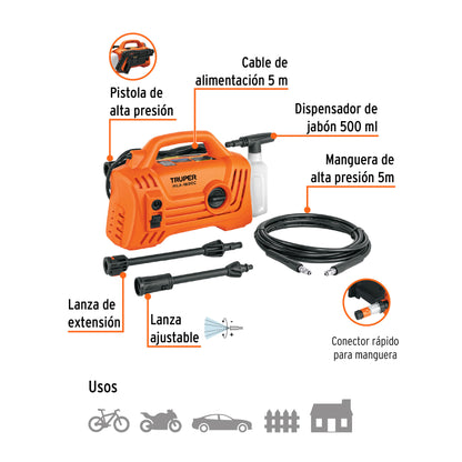 Hidrolavadora eléctrica compacta 1600 PSI · vista 7