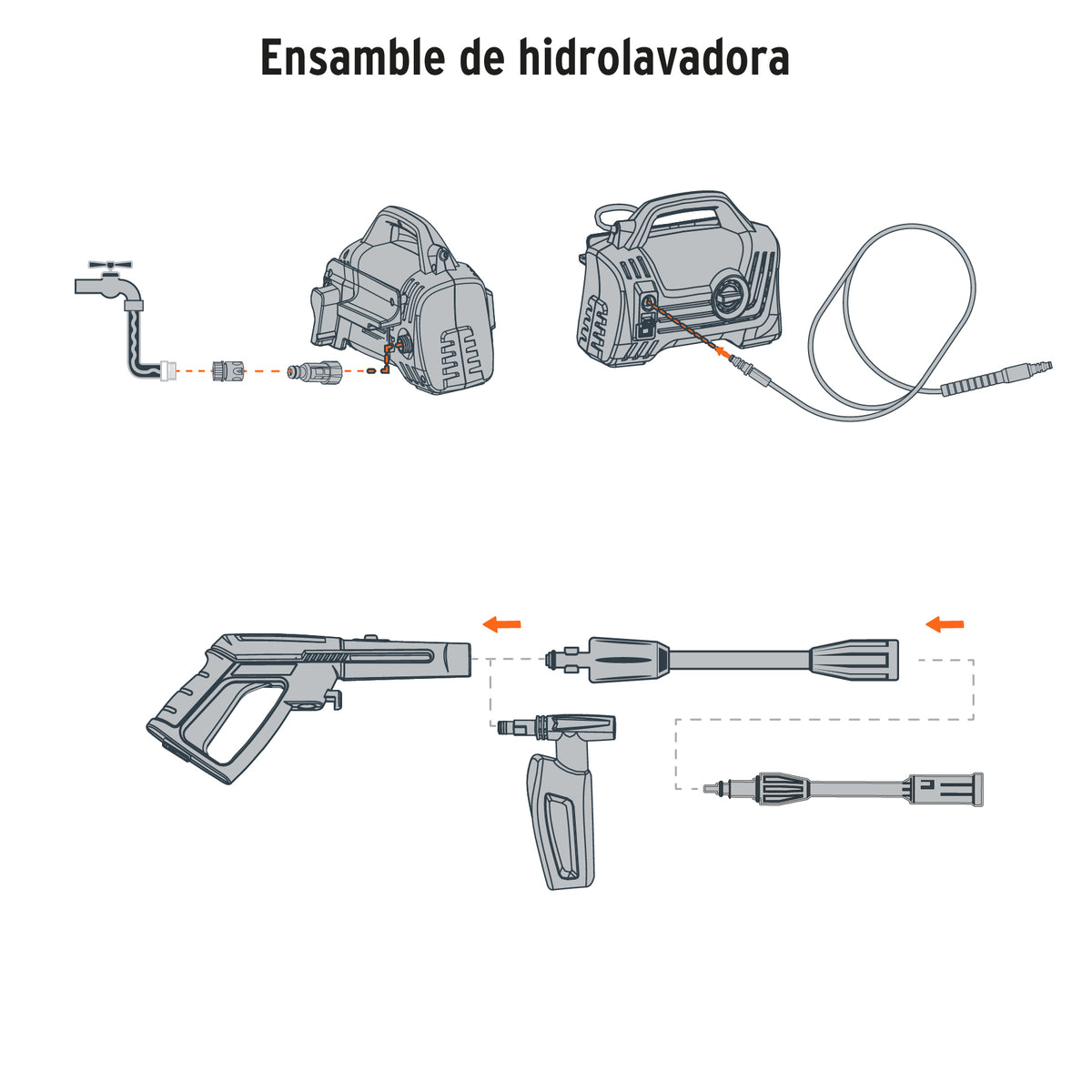 Hidrolavadora eléctrica compacta 1600 PSI · vista 4