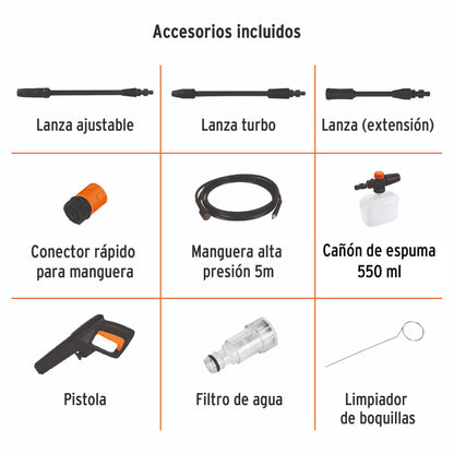 Hidrolavadora eléctrica 1800 PSI