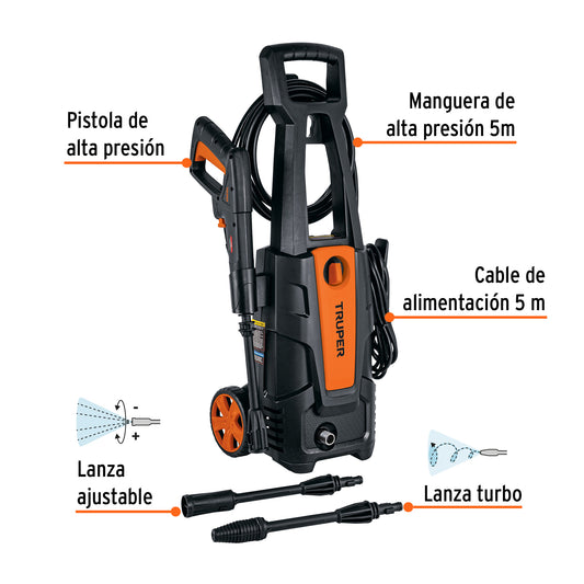 Hidrolavadora eléctrica de 1800 PSI
