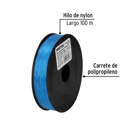Hilo de pesca azul 0.50 mm