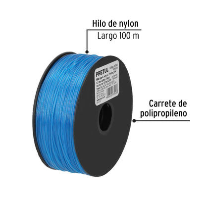 Hilo de pesca azul 0.70 mm