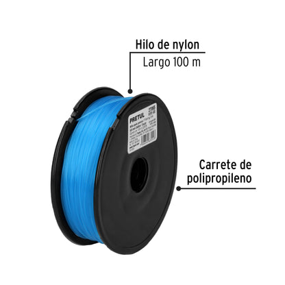 Hilo de pesca azul 0.80 mm