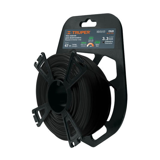 Hilo redondo p/desbrozadora 3.3mmx47m tarjeta tipo carrete - SKU 17631