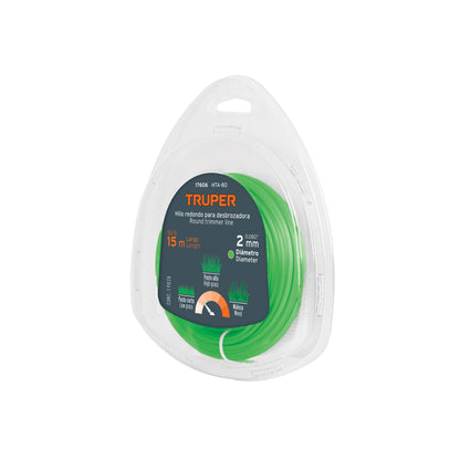 Hilo redondo para desbrozadora 2mm x 15m - SKU 17606