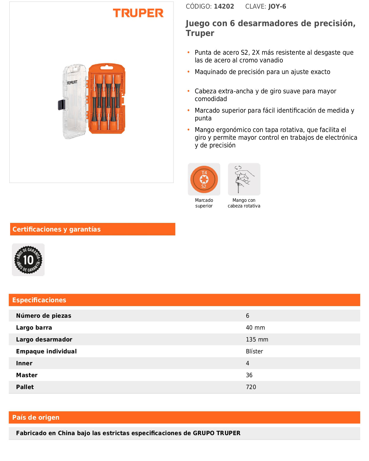 Juego con 6 desarmadores de precisión