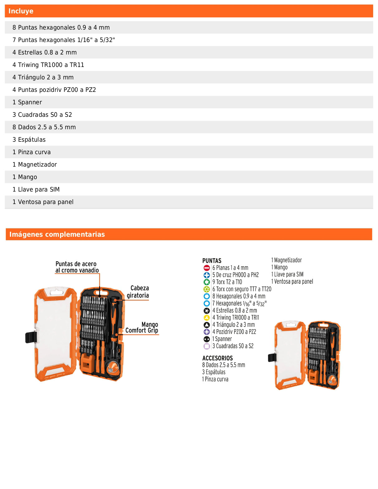 Juego de 77 piezas para reparación de electrónica