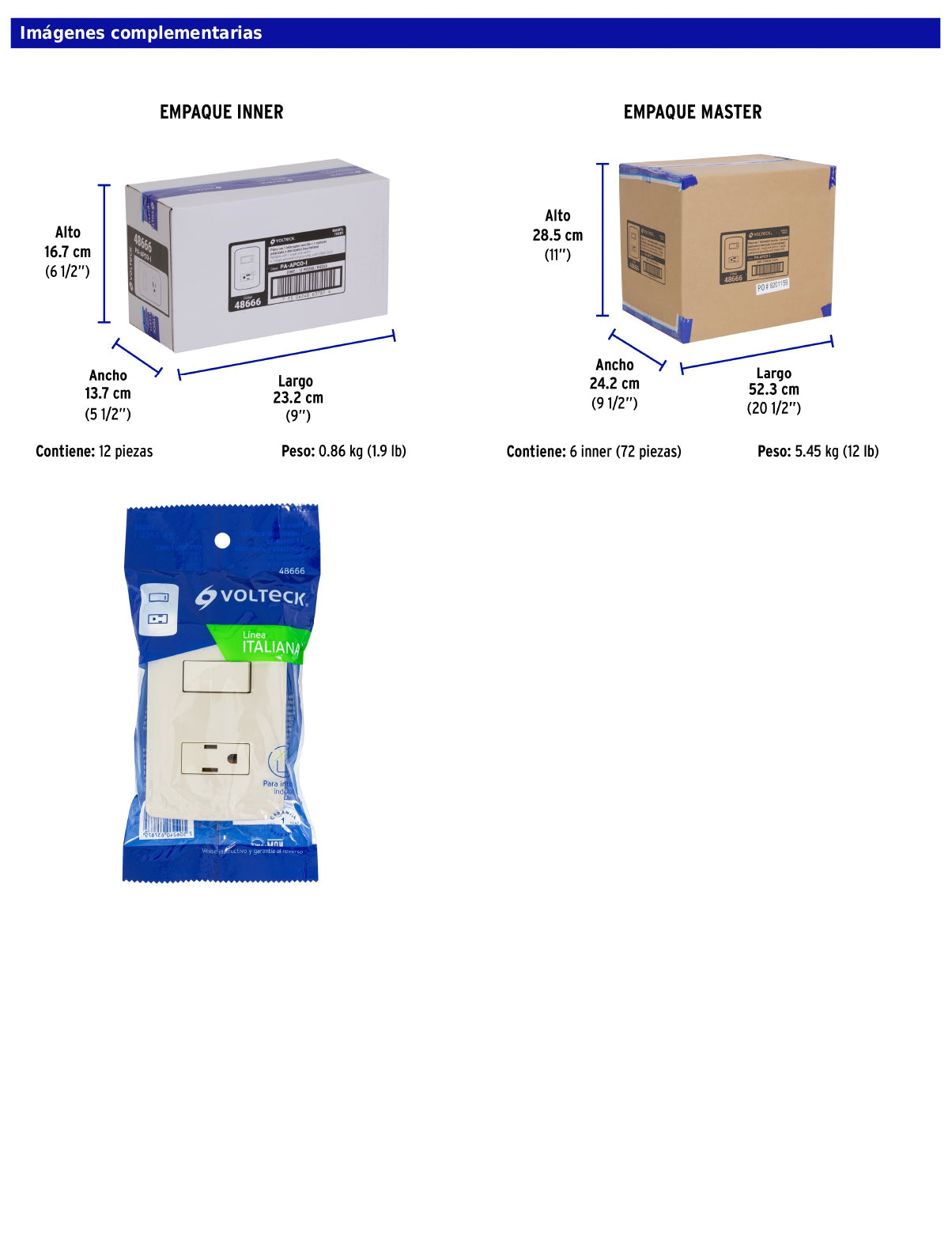 Placa armada con contacto e interruptor de 127 V y 16 A con placa marfil