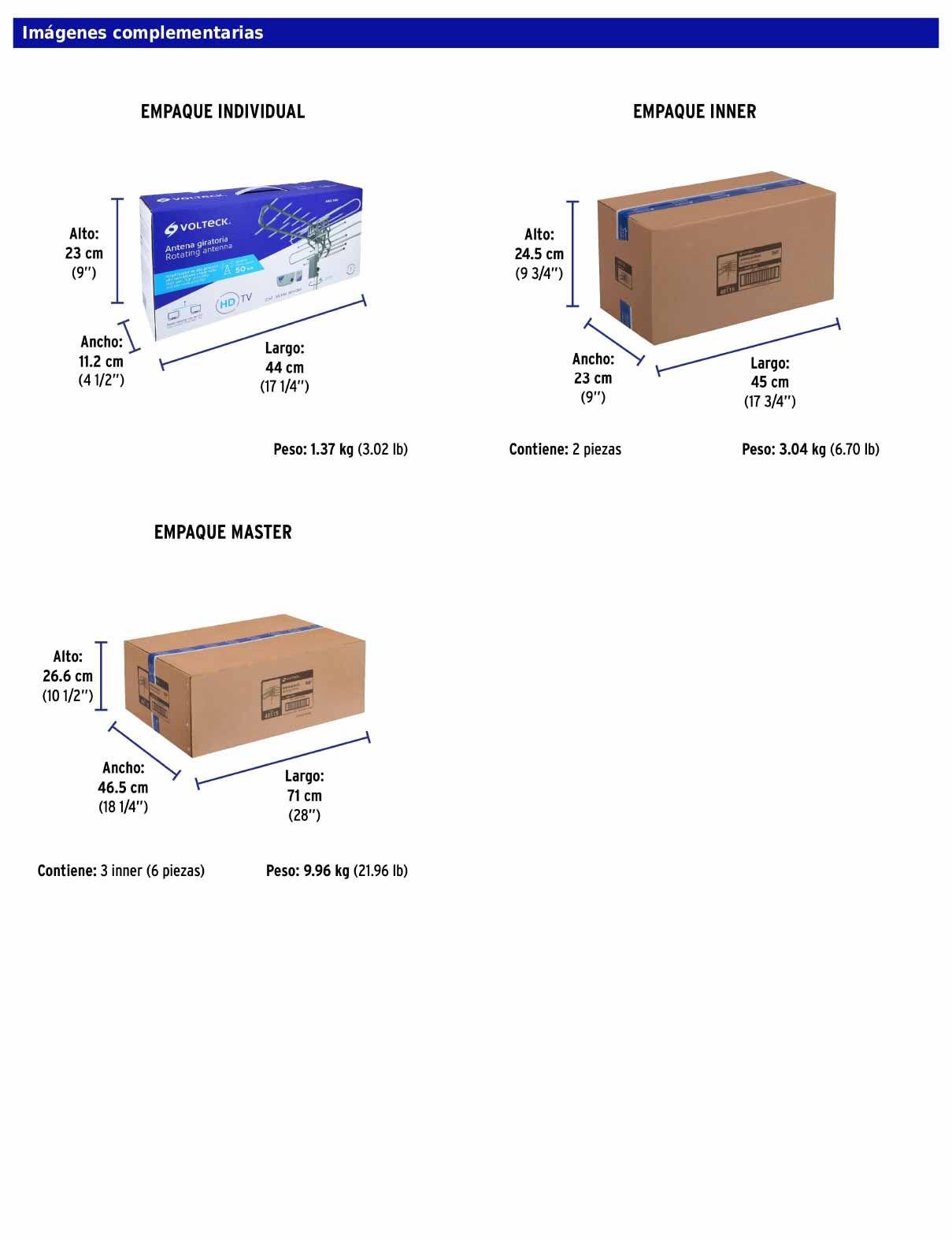 Antena aérea giratoria para HD TV de 360° y 20 dB