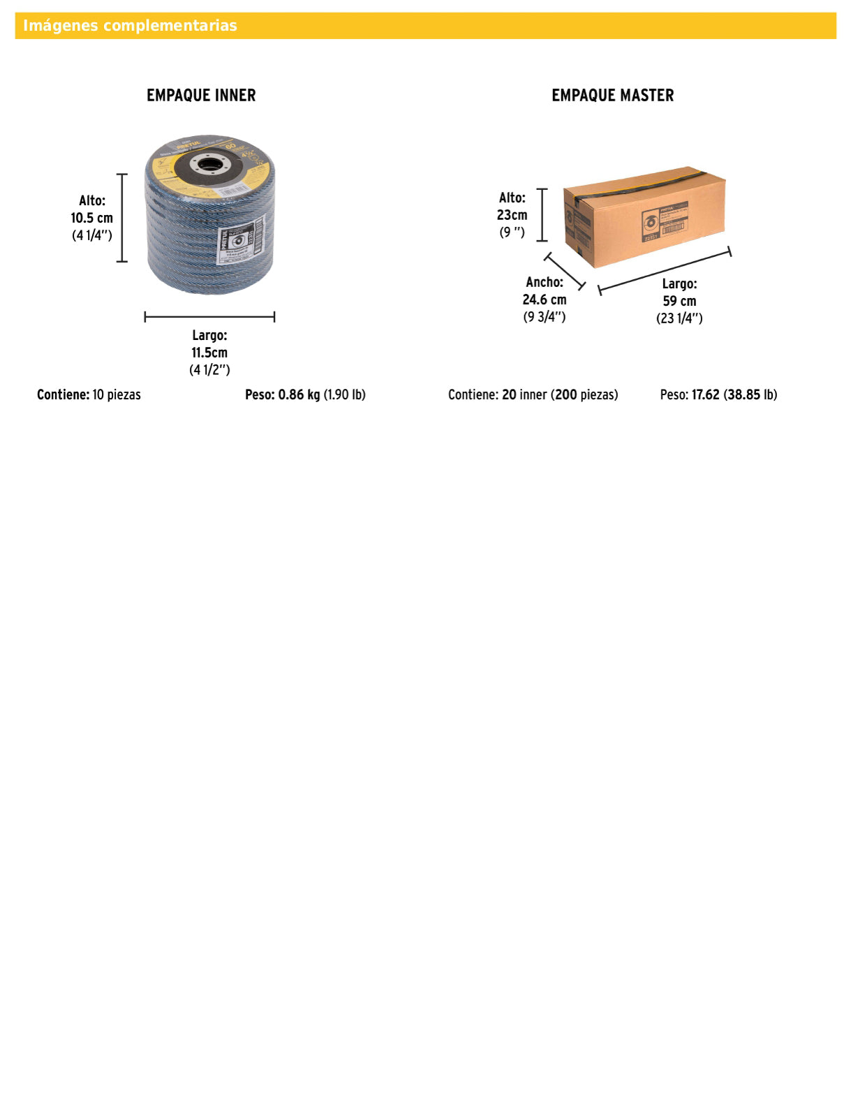 Disco laminado de 4-1/2" grano 60 con centro 7/8"