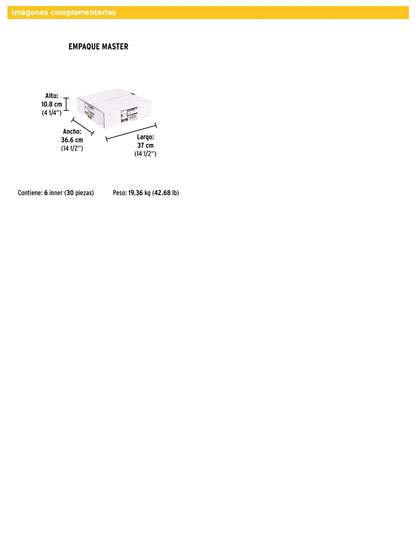 Disco tipo 41 de 14" para corte de metal con espesor 2.7 mm