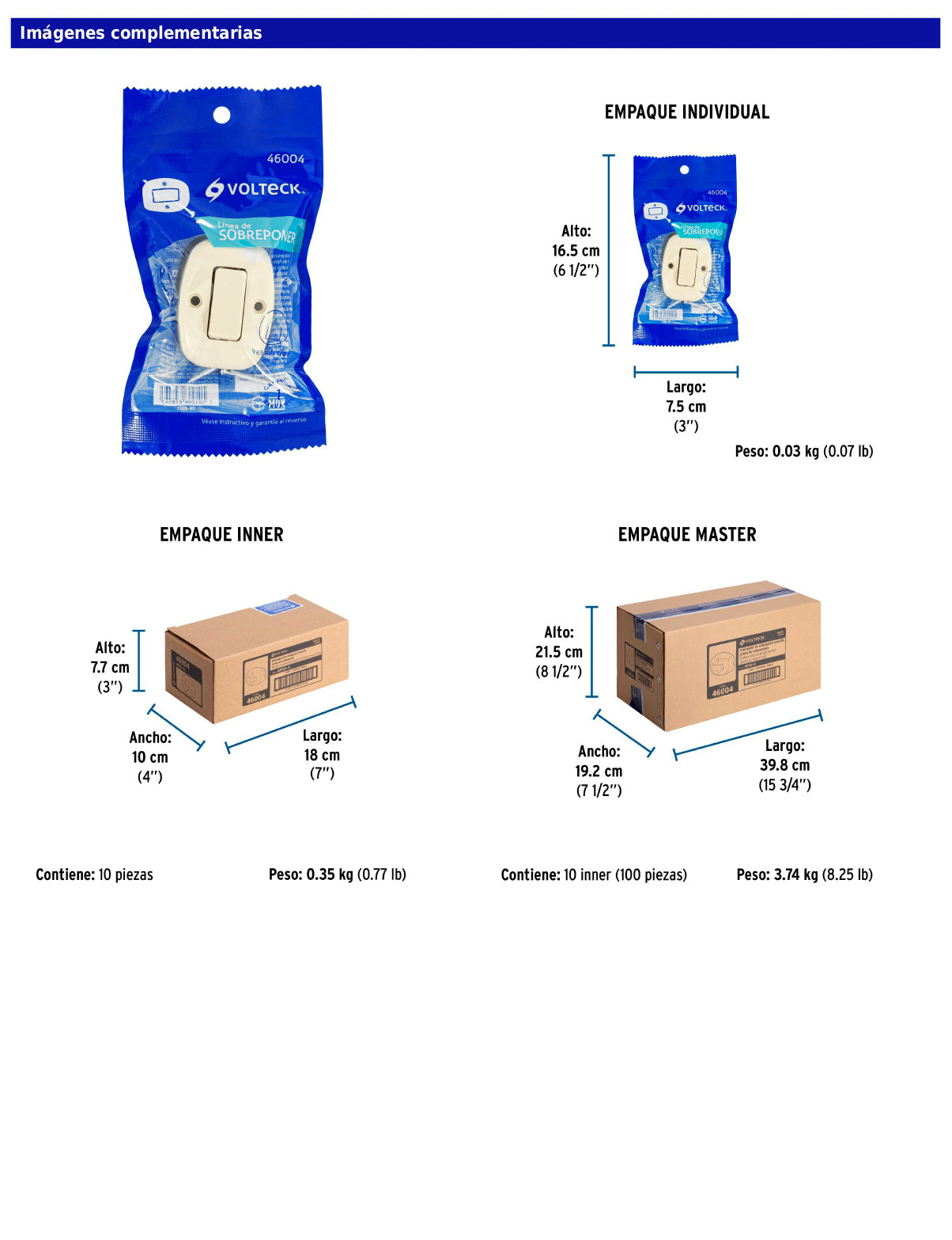 Interruptor de sobreponer sencillo