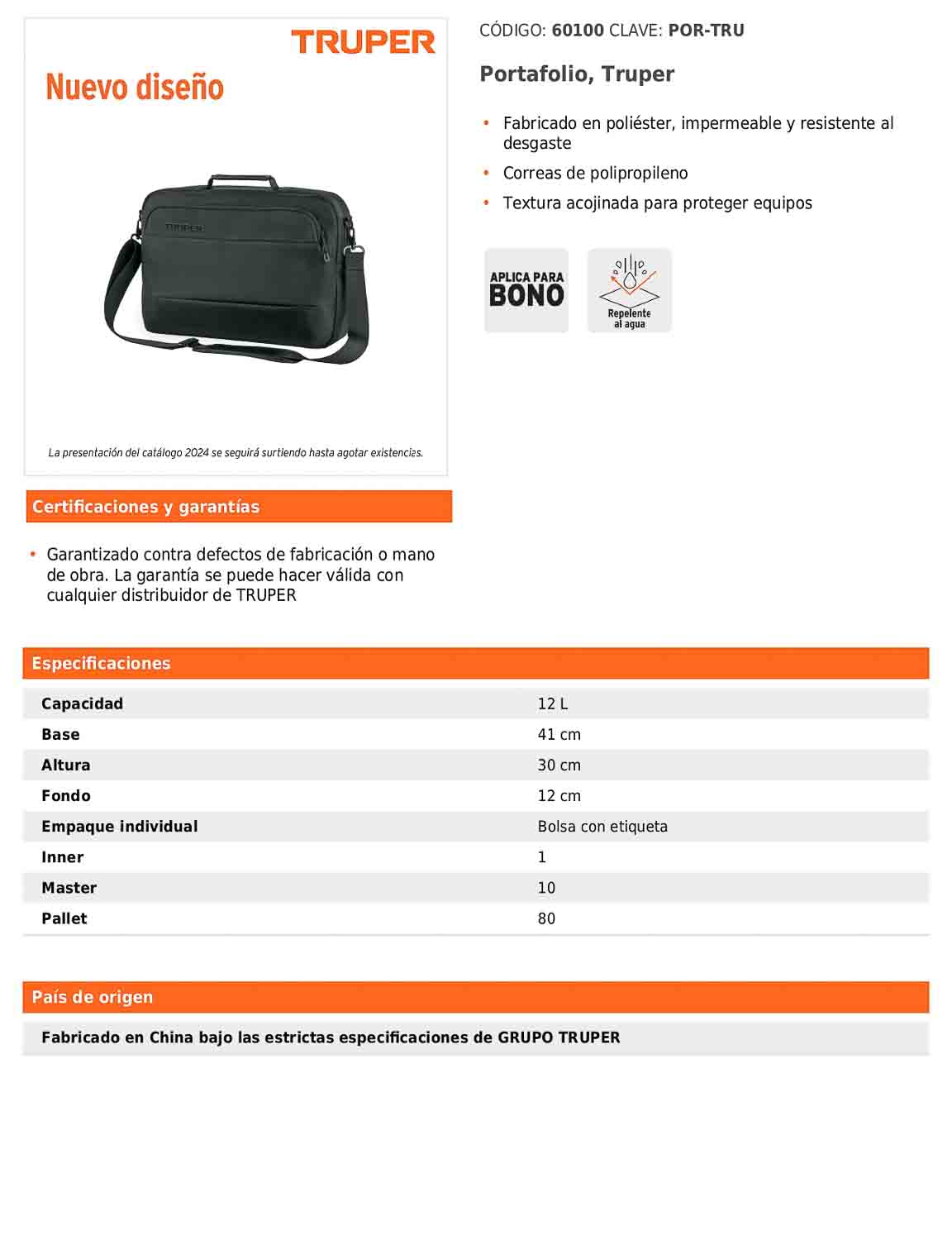 Portafolio de poliéster impermeable con textura acojinada