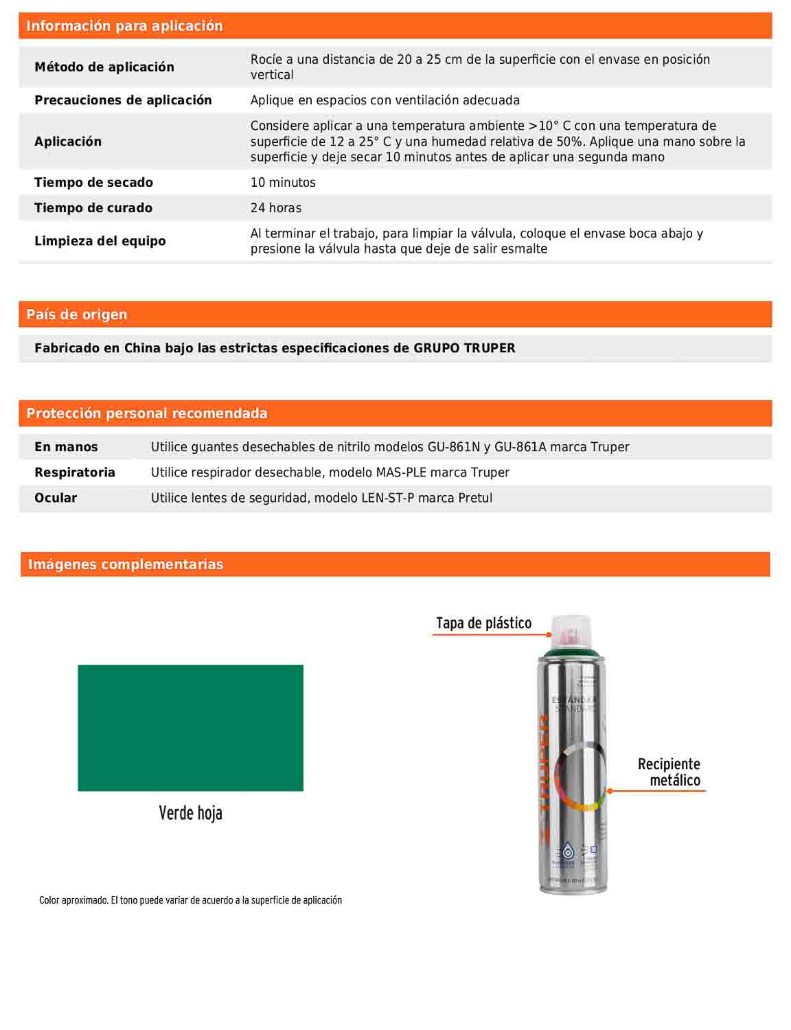 Pintura en aerosol verde hoja bote esbelto 400 ml