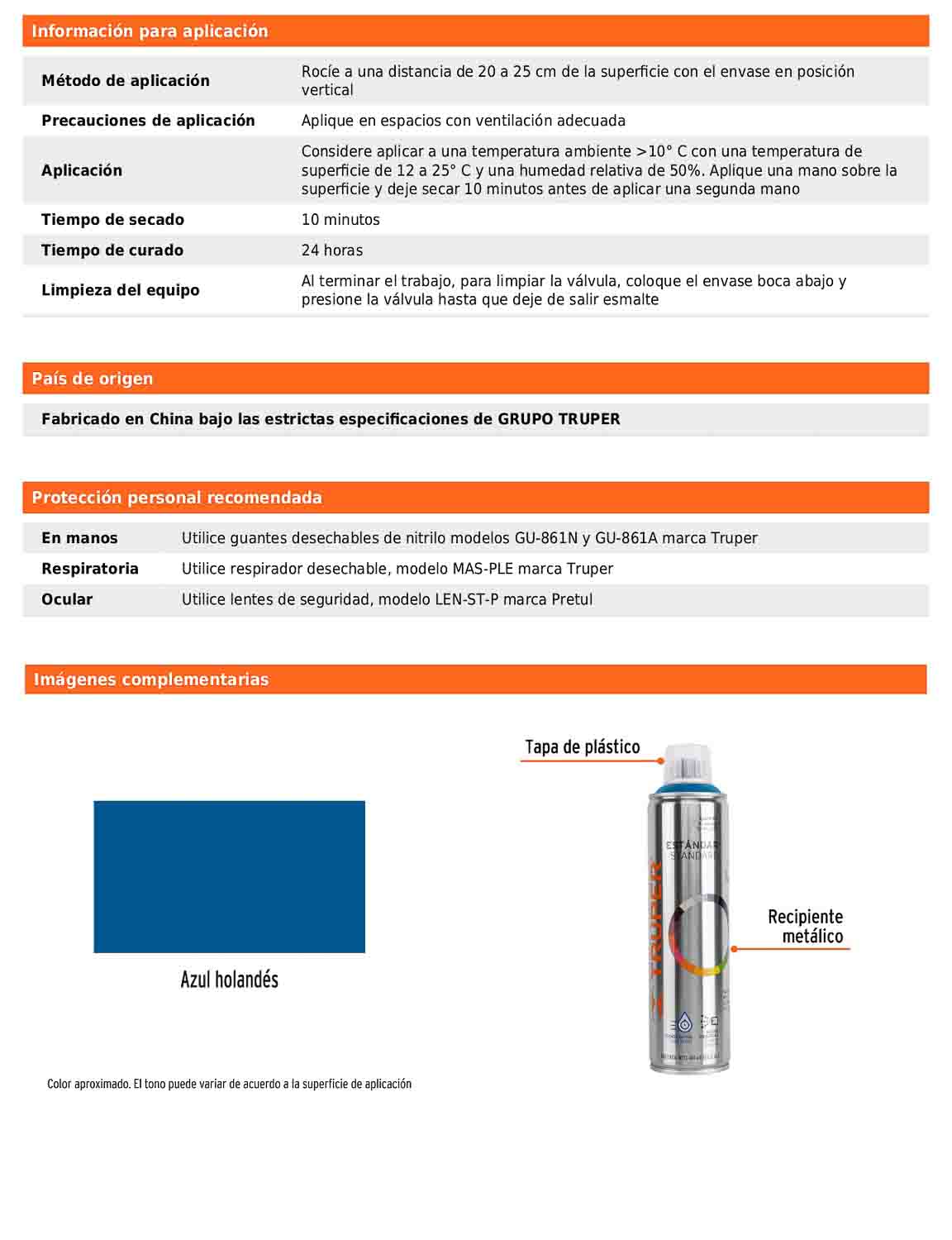 Pintura en aerosol azul holandés bote esbelto 400 ml