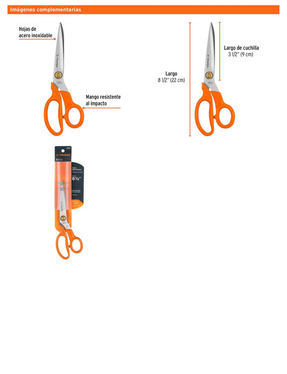 Tijera para costura de acero inoxidable 8.5 pulgadas