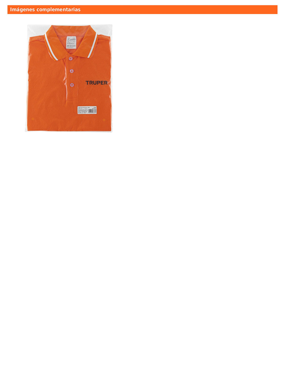 Playera polo performance para mujer color naranja en talla CH