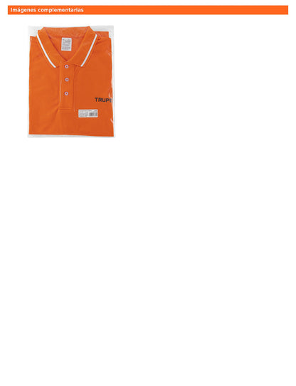 Playera polo performance para hombre naranja talla extra grande