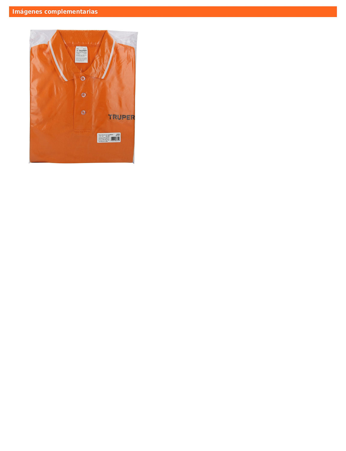 Playera polo performance para hombre naranja talla chica